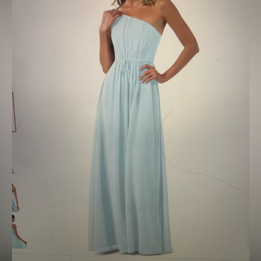 Azazie Hoya Dress in Sky Blue